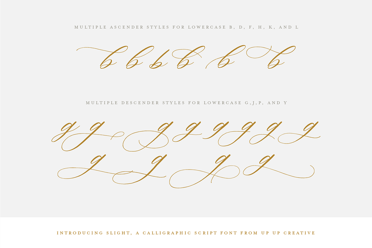 Slight, A Calligraphy Font, a Script Font by Up Up Creative (Photo 4 of 8)