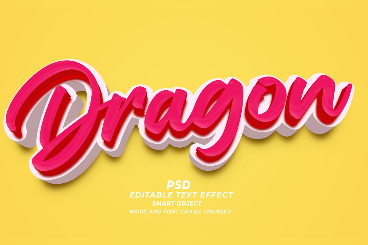 PSD Dragon Fruits 3d Editable text, a Layer Style Add-On by TrueVector ...