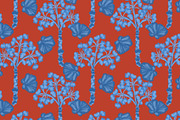 Tropical palms brown blue pattern, a Pattern Graphic by Nocito Design (Thumbnail 3 of 6)