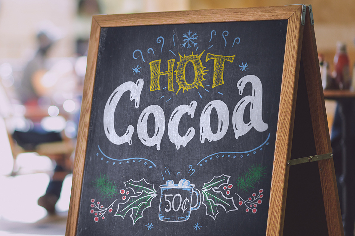 Hot Cocoa 5 Chalkboard Signs Set, an Object Graphic by Paul Lesser (Photo 2 of 6)