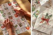 Watercolor Christmas Mugs, a Decorative Illustration by ThaismotaCreativeCo (Thumbnail 2 of 8)