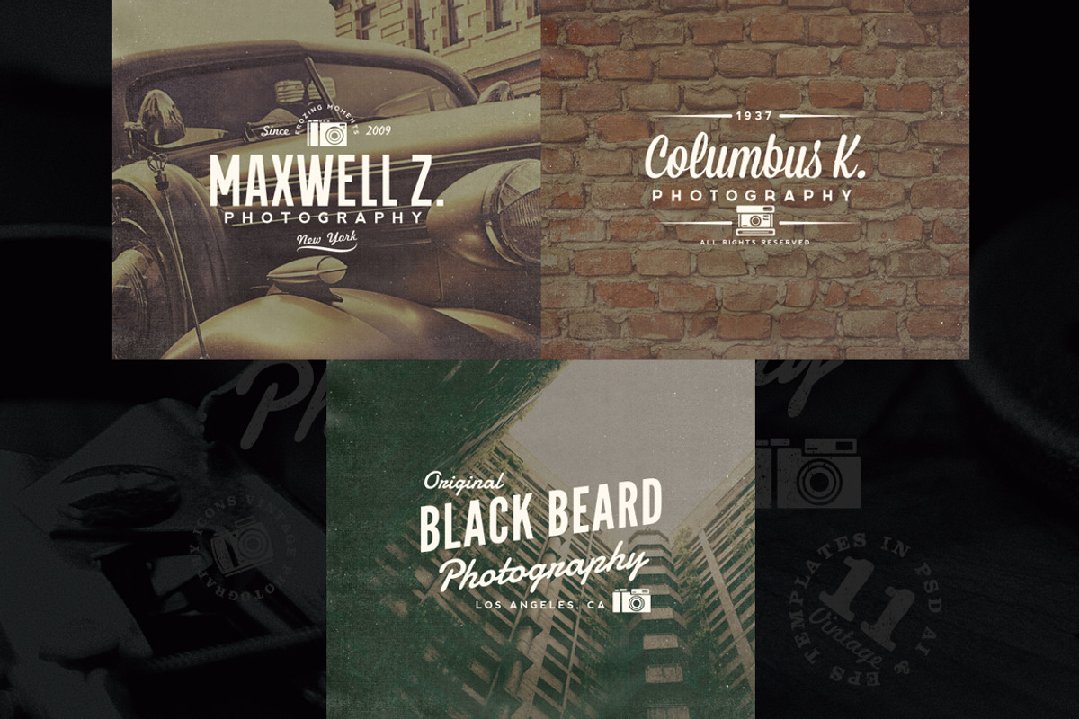 Photographer Vintage Logo Collection, a Branding & Logo Template by Yusof Mining (Photo 4 of 5)