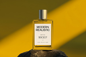 Clear Glass Perfume Bottle Mockup, a Packaging Mockup by graphypix