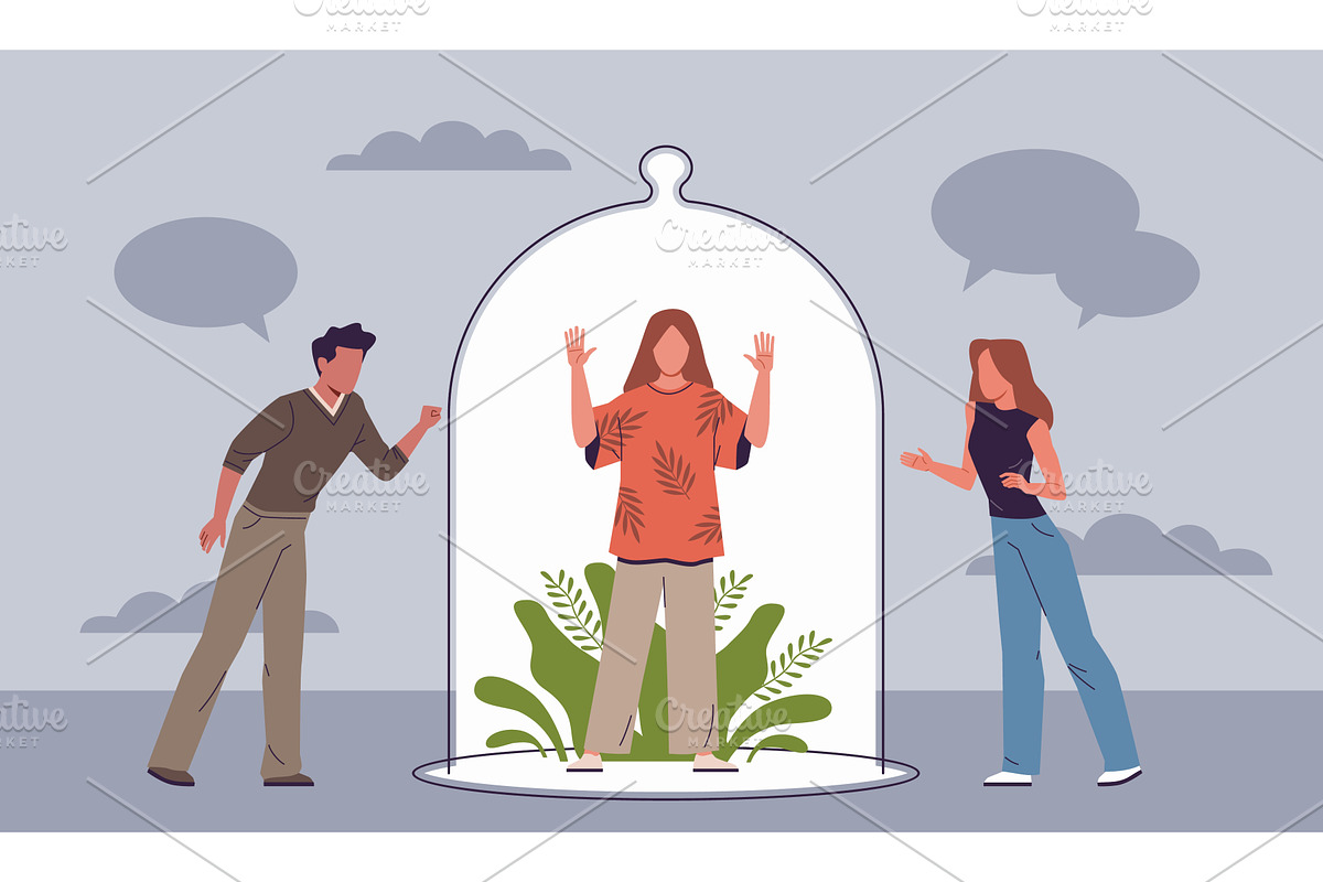 Extroverts try communicate with, a Person Illustration by YummyBuum