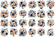 cottage floral bouquet clipart set, an Object Illustration by DreamCafeArt (Thumbnail 4 of 6)