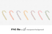 Christmas candy cane lollipops, a Seasonal Illustration by Elen_Art (Thumbnail 2 of 3)