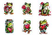 Whimsical valentine frog clip-art, an Illustration by CreationArt (Thumbnail 5 of 5)