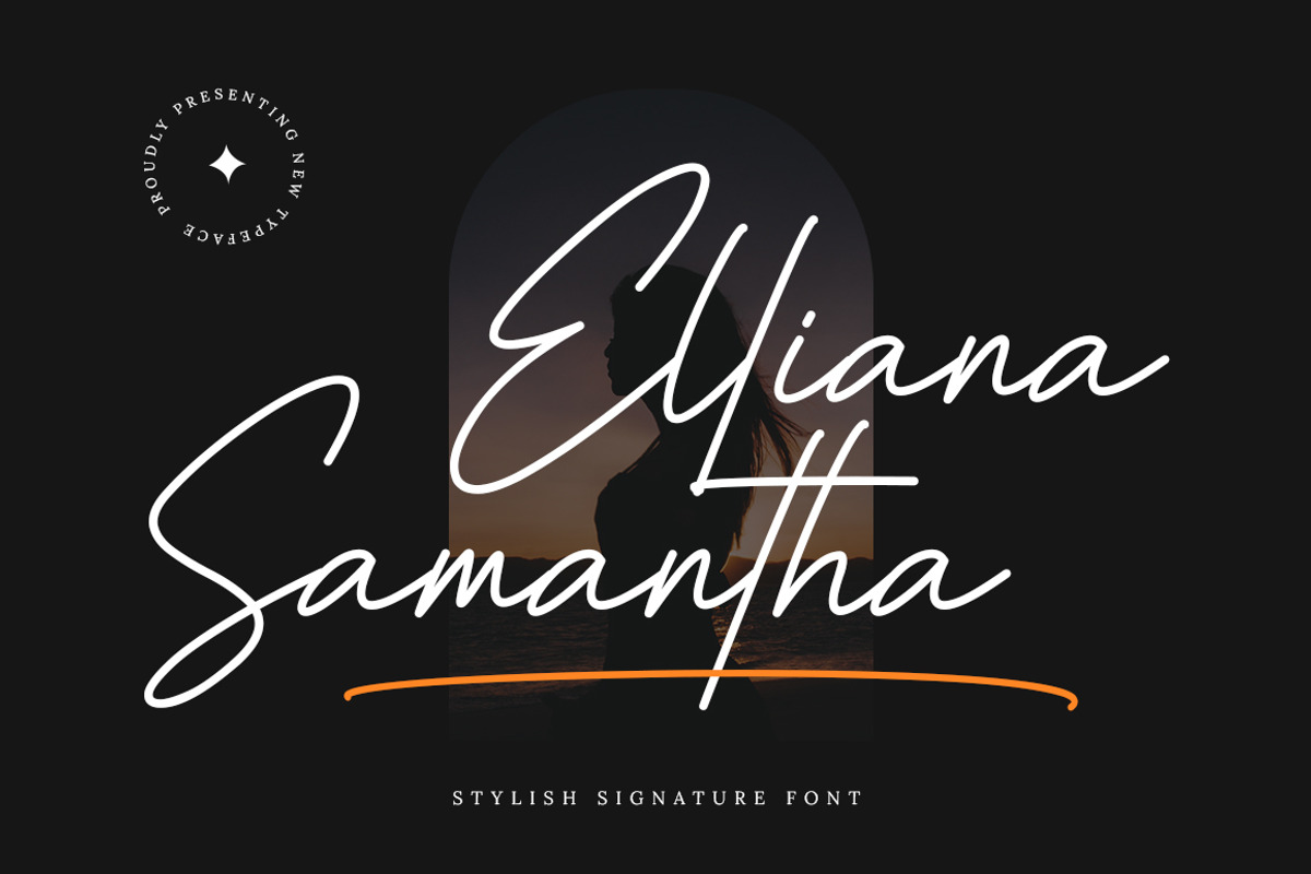 Elliana Samantha - Stylish Signature, a Script Font by Bluestype Studio (Photo 1 of 11)