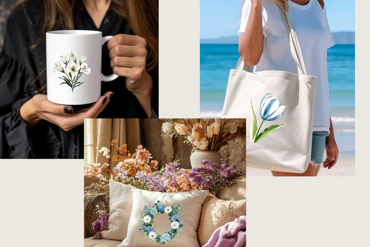 BLUE WHITE HYDRANGEA WEDDING PNG, a Decorative Illustration by Daring Digies (Photo 10 of 10)