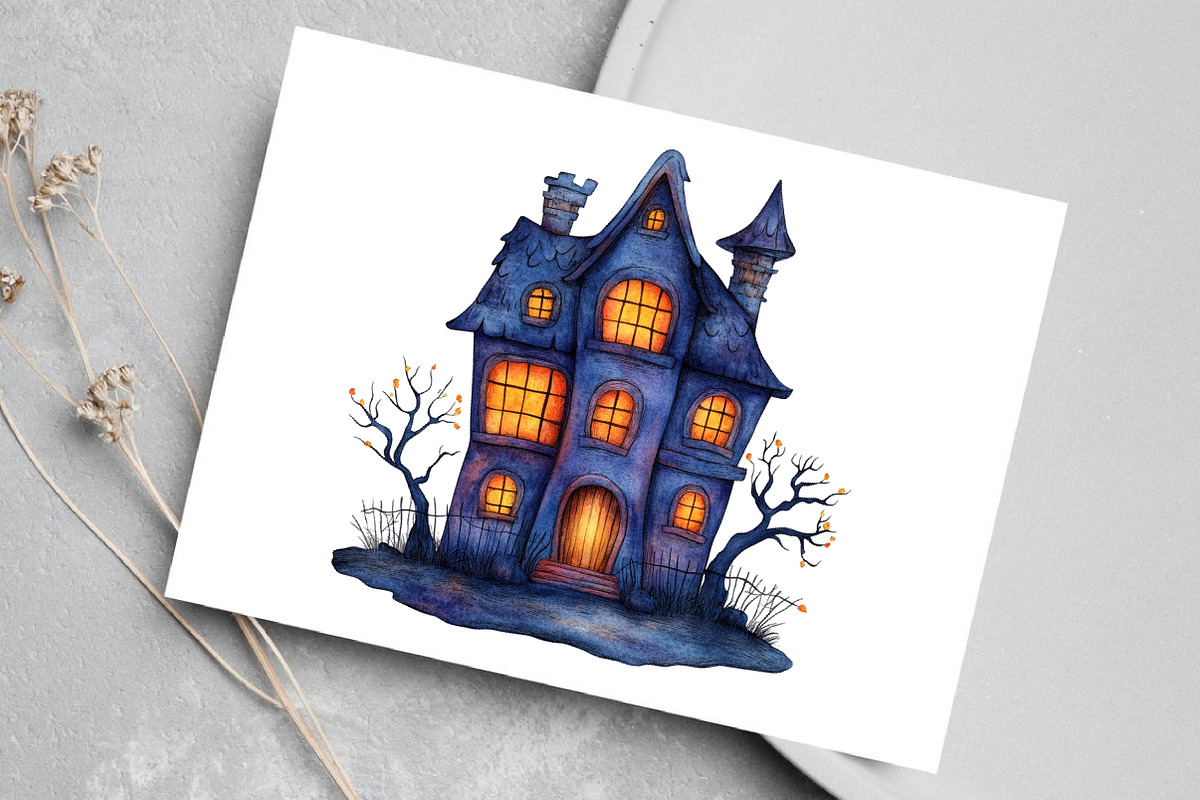 Watercolor Crochet Halloween Clipart, an Illustration by Canvas Craft (Photo 5 of 8)
