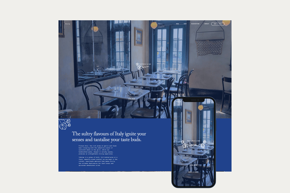 Sicily Restaurant - Squarespace 7.1 Template preview 4