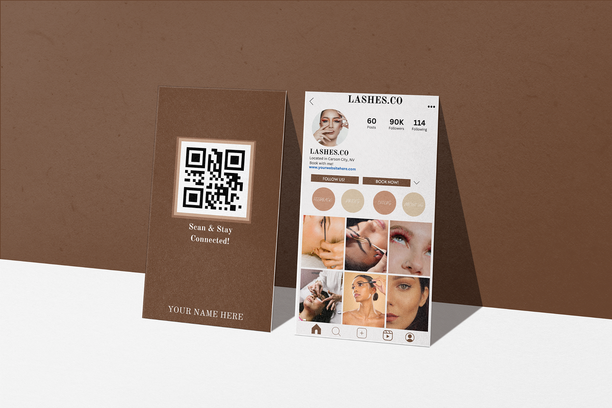 Business Card Lash Editable in Canva, a Business Card Template by KnowyourLabel (Photo 2 of 6)