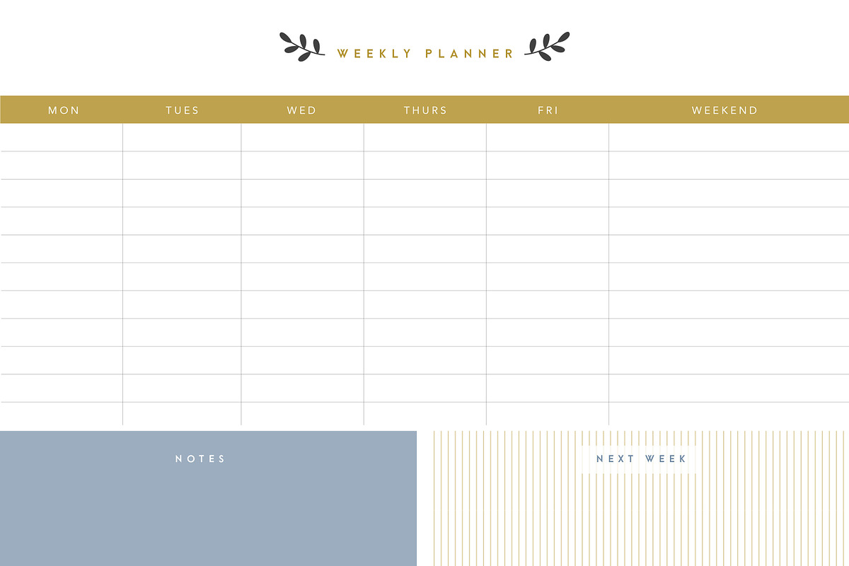 Weekly Planner Printable | A4, a Stationery Template by The Template Depot (Photo 3 of 3)