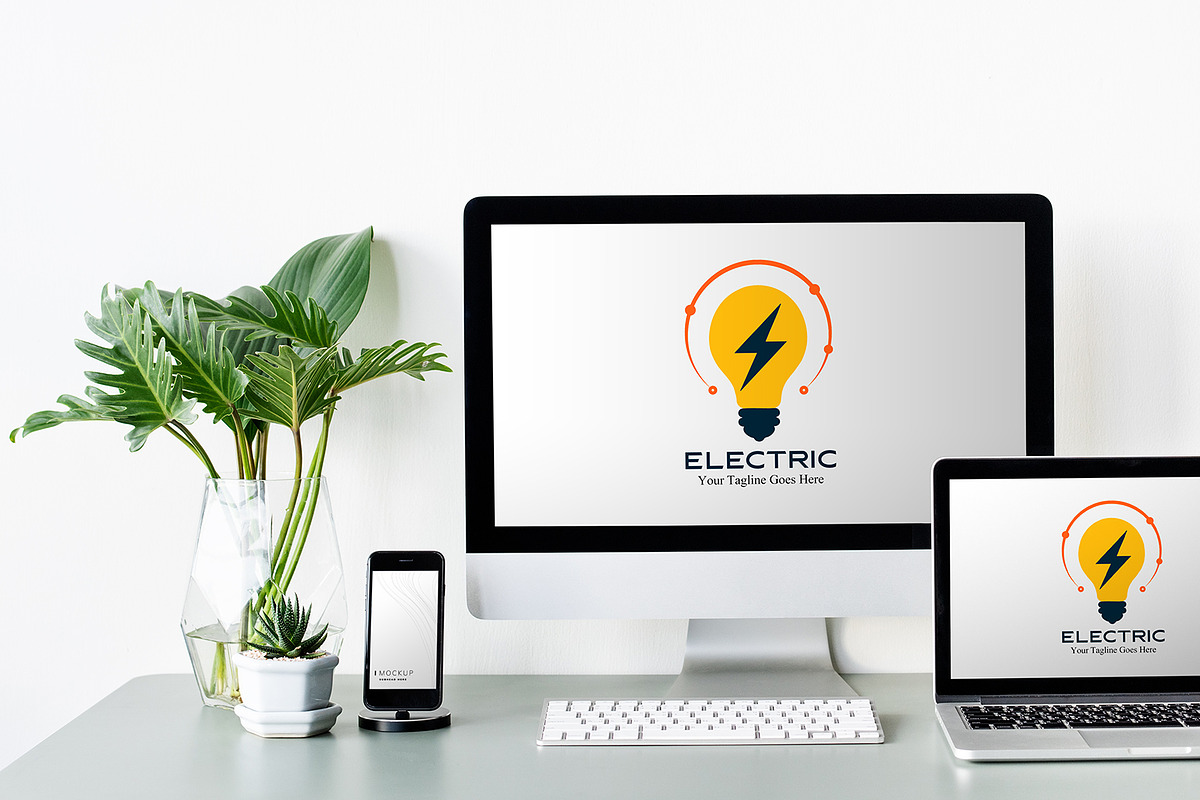 Lightbulb & Electric Logo Design, a Branding & Logo Template by YUDesignStore (Photo 5 of 8)