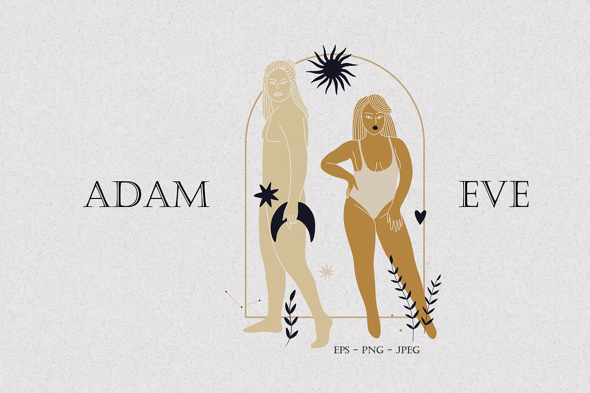 Adam and Eve, a Person Illustration by Chikovnaya (Photo 1 of 14)