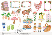 120 cute Oktoberfest clip art, a Seasonal Illustration by Poppy Lane Studio (Thumbnail 10 of 12)