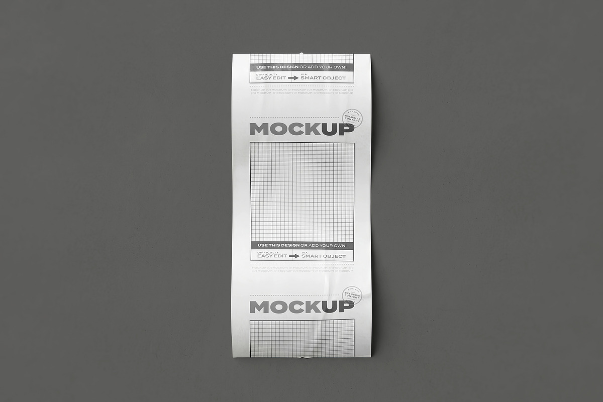 Receipt Ticket Realistic Mockup, an Advertising Mockup by Luuqas Design (Photo 2 of 2)
