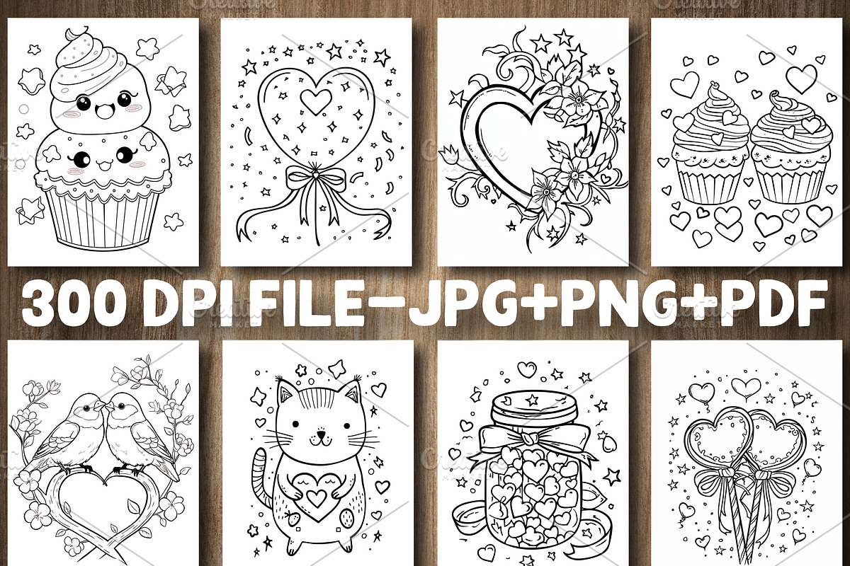 Valentine’s Coloring Book, a Seasonal Illustration by Design Station (Photo 2 of 5)