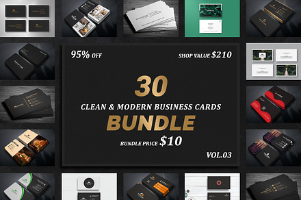 30 Business Card Bundle V.03, a Business Card Template by Helal Shop