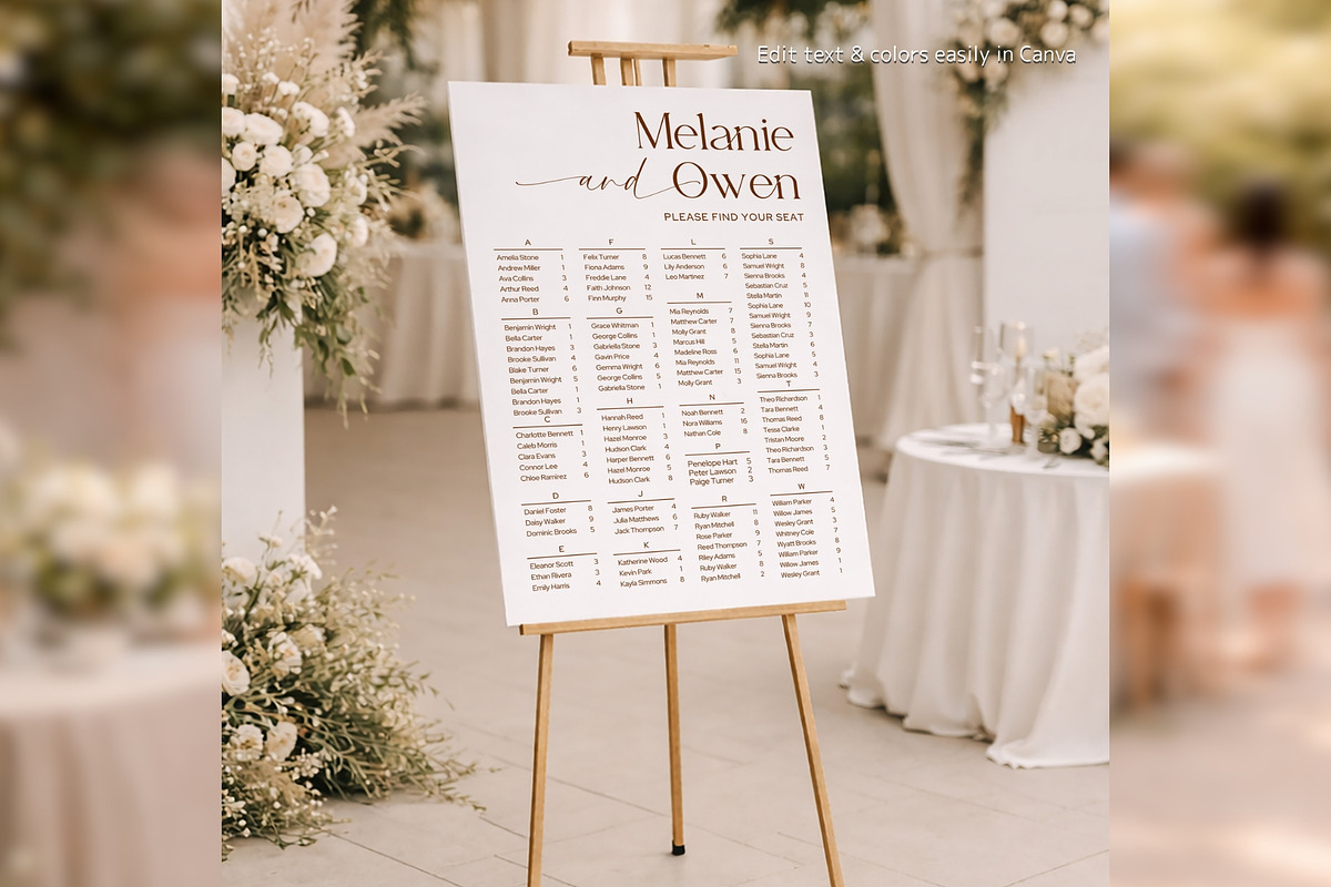 Elegant Alpha Seating Canva bd005, a Poster Template by TyphoonStudio (Photo 4 of 10)