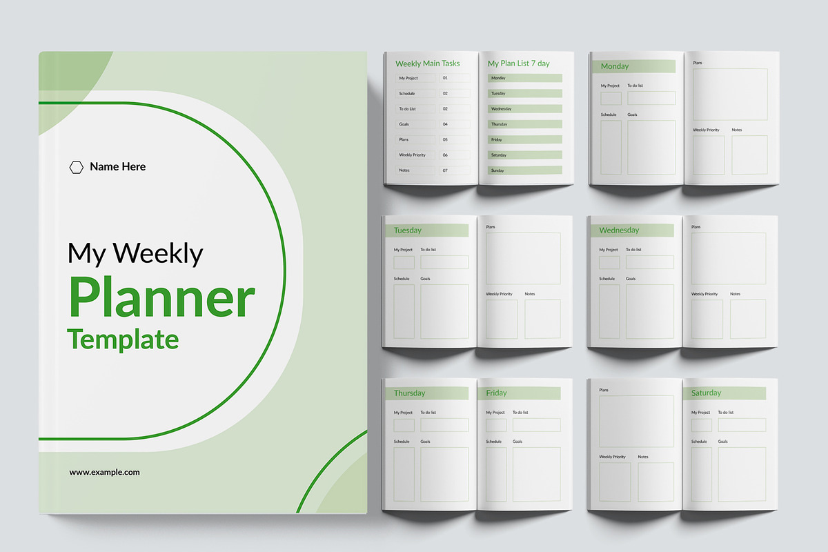 Weekly Planner Layout, a Stationery Template by ContestDesign (Photo 1 of 3)