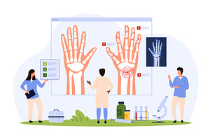 Rheumatoid arthritis, osteoarthritis, a Person Illustration by Flashvector