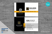 Construction Canva Business Card 11, a Business Card Template by PSDPixel (Thumbnail 1 of 4)