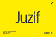 Juzif Regular (Single), a Sans Serif Font by Lella7 (Thumbnail 1 of 18)