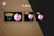 Gold / Glamour / Brush Social Media, a Social Media Template by Kahuna Design (Thumbnail 3 of 6)