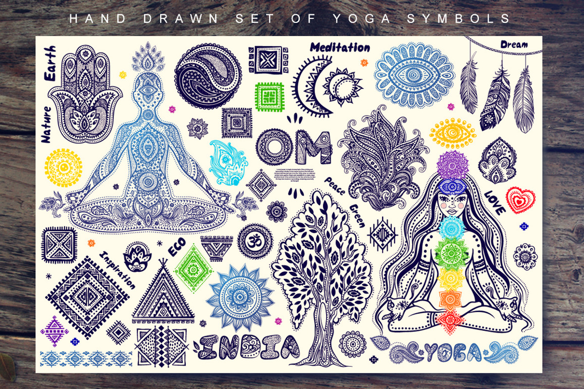 Set of yoga and tribal symbols, an Icon by Transia (Photo 2 of 2)