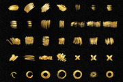 70 Golden Brush Stroke Elements, an Object Graphic by smishura (Thumbnail 3 of 7)