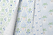 Grandmillennial Christmas patterns, a Pattern Graphic by Tani Kuzminka (Thumbnail 7 of 23)