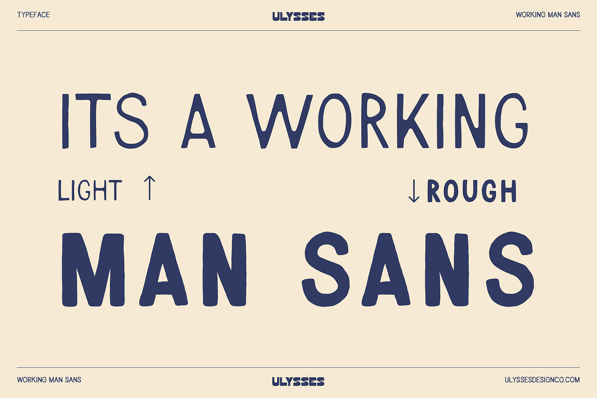 Working Man Sans Hand Drawn Font, a Handwritten Font by Ulysses Design Co (Photo 18 of 24)