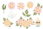 Baby Girl Watercolor clipart, an Animal Illustration by Natalya_Mona_Art (Thumbnail 3 of 10)