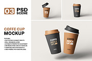 Coffe cup mockup sets, a Cups & Container Mockup by LOGTURNAL (Thumbnail 1 of 4)