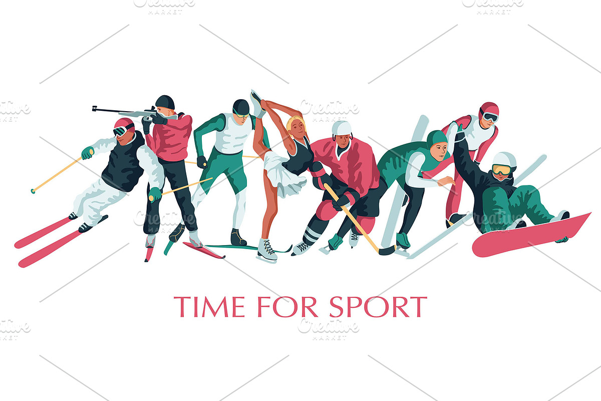Sports vector illustrations set, a Person Illustration by LisaKolbasa (Photo 6 of 19)