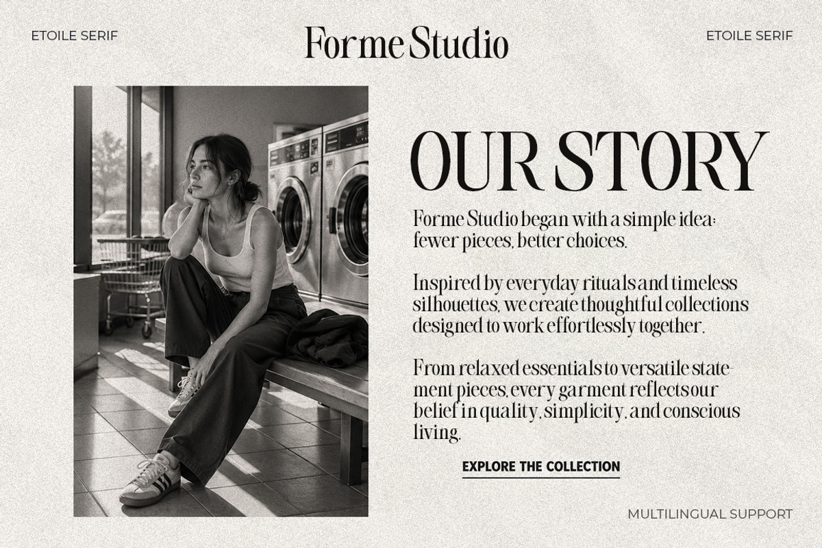 Etoile Club Chaos | 16 Font, a Serif Font by Natural Ink Studio (Photo 15 of 15)