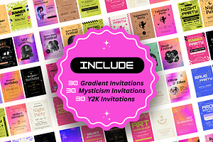 90 Events Invitations