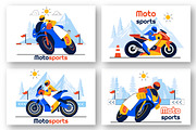 10 Motorcycle Racing Illustration, a Sport Illustration by denayunebgt (Thumbnail 3 of 4)