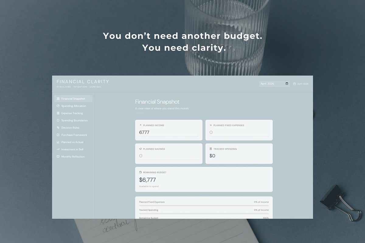 Financial Interactive Planner Canva, an App Template by Studio Suvelle (Photo 2 of 10)