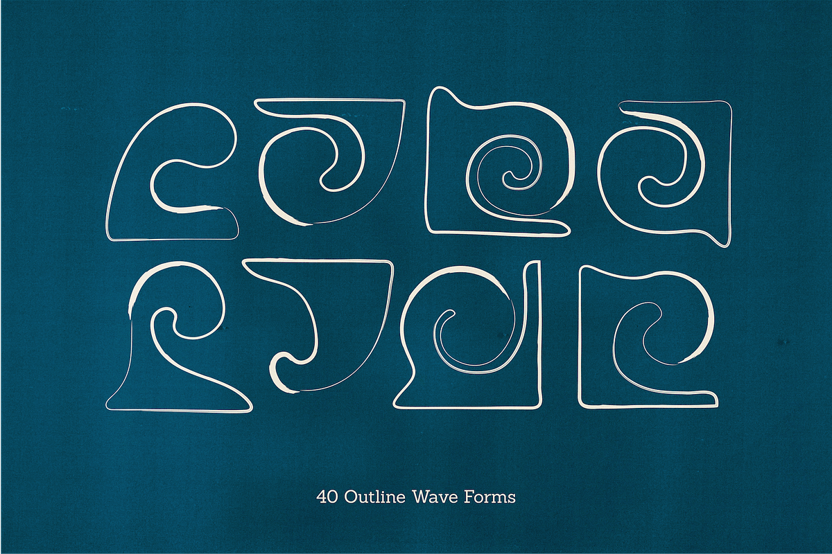 Waves - Hand Drawn Organic Waves, a Decorative Illustration by Madeline ODonoghue Design (Photo 3 of 13)