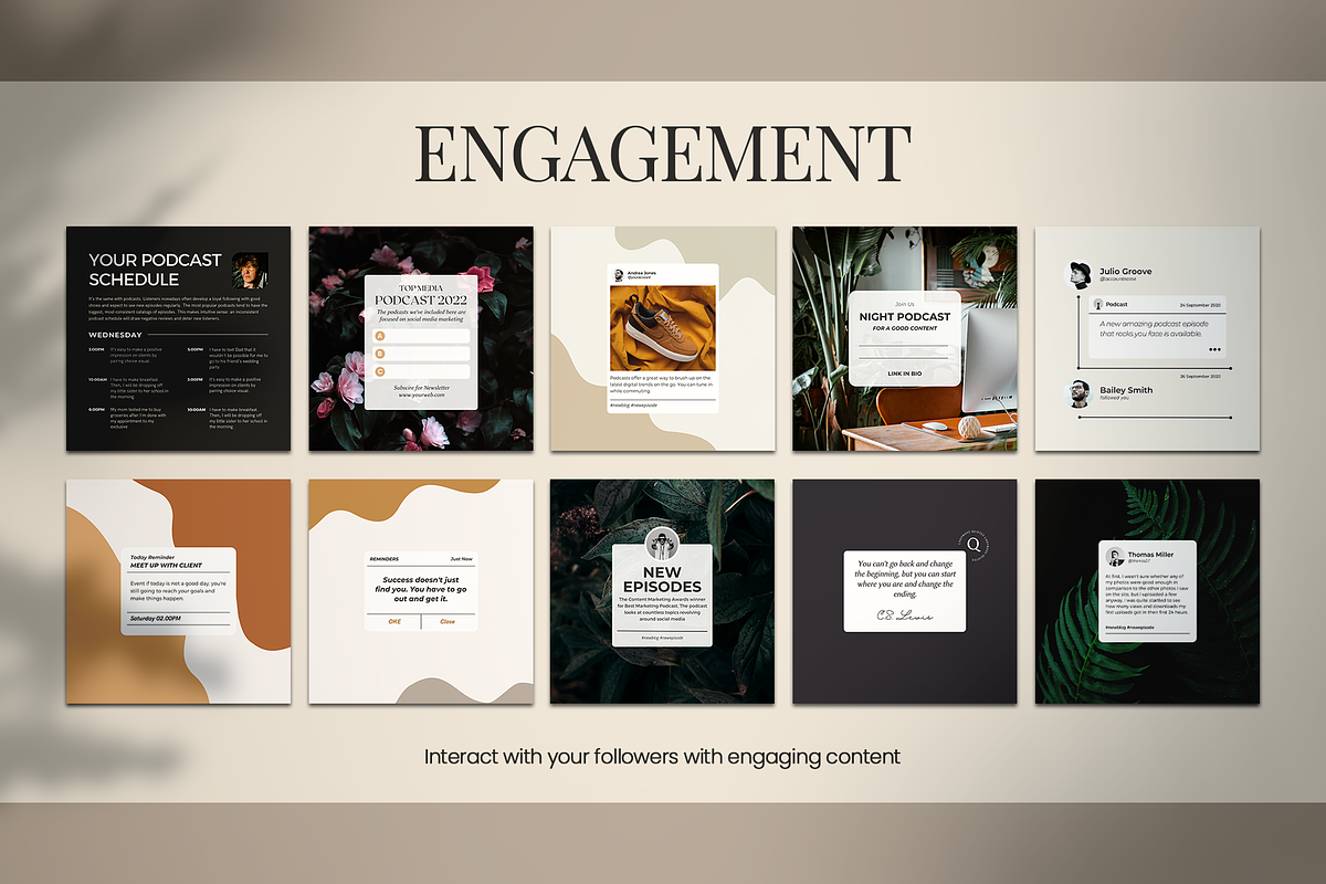 Instagram Podcast Expert CANVA, a Social Media Template by Analogi Studio (Photo 4 of 16)