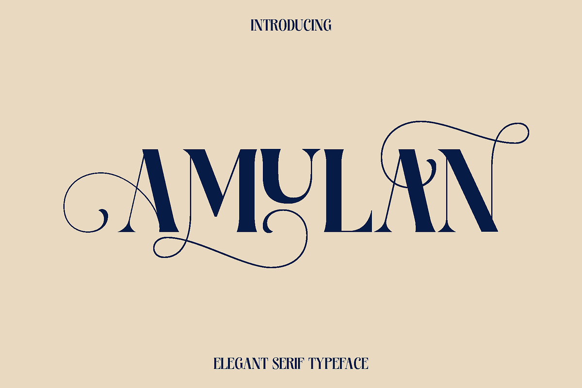 Amulan - Elegant Serif Typeface, a Serif Font by Luna Shop (Photo 1 of 6)