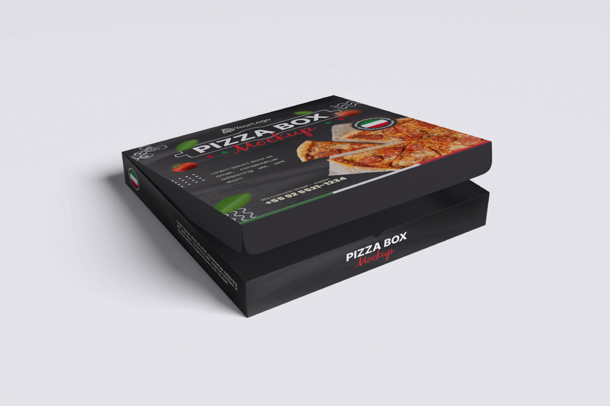 Pizza Box Mockup Bundle Set, a Packaging Mockup by Rielismee (Photo 2 of 5)