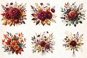 Fall Autumn Flowers And Leaves Flora, an Illustration by Libby Wishes (Thumbnail 5 of 7)