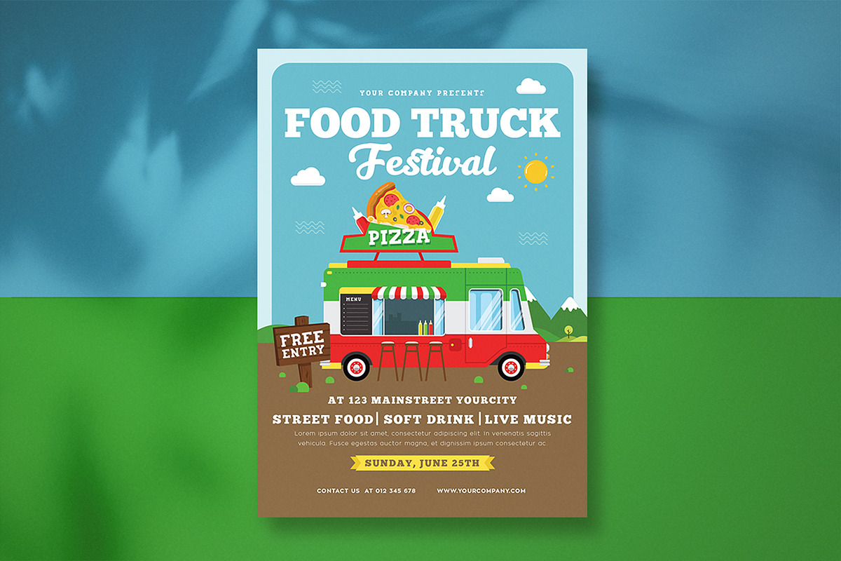 Bundle Food Truck Festival Flyer, a Flyer Template by Totem Design Studio (Photo 2 of 5)