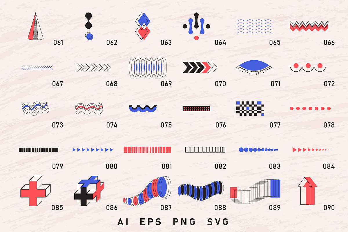 99 abstract vector shapes, an Object Graphic by Valeria Soloveva (Photo 4 of 5)