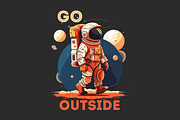 Astronaut t-shirt bundle. 20 vector, a Technology Illustration by Fractal fonts & graphics (Thumbnail 3 of 21)