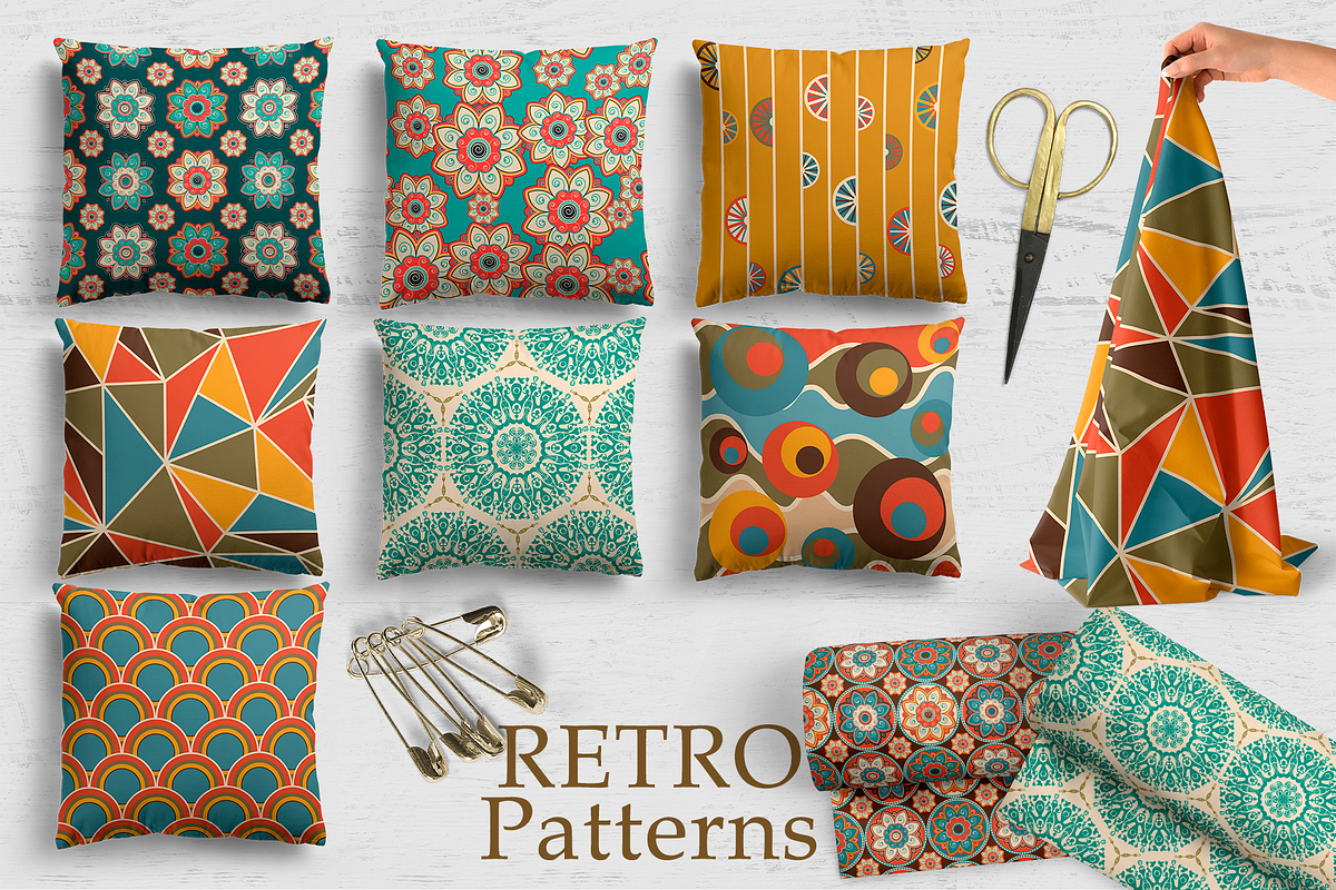 Collection of retro patterns, a Pattern Graphic by DeMih (Photo 1 of 8)