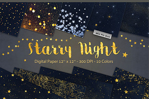 Starry Night Digital Paper